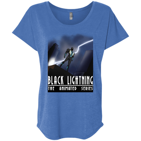 T-Shirts Vintage Royal / X-Small Black Lightning Series Triblend Dolman Sleeve