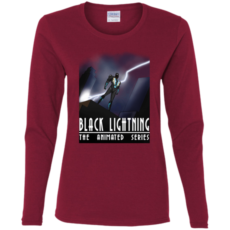 T-Shirts Cardinal / S Black Lightning Series Women's Long Sleeve T-Shirt