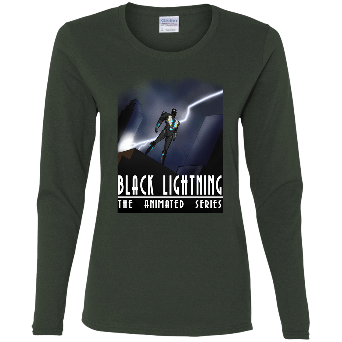 T-Shirts Forest / S Black Lightning Series Women's Long Sleeve T-Shirt