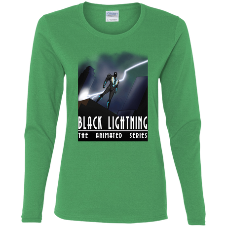 T-Shirts Irish Green / S Black Lightning Series Women's Long Sleeve T-Shirt