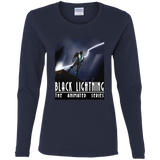 T-Shirts Navy / S Black Lightning Series Women's Long Sleeve T-Shirt