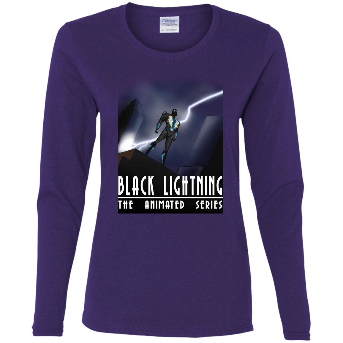 T-Shirts Purple / S Black Lightning Series Women's Long Sleeve T-Shirt