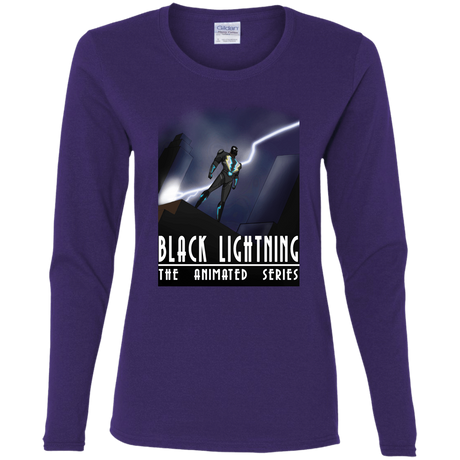 T-Shirts Purple / S Black Lightning Series Women's Long Sleeve T-Shirt