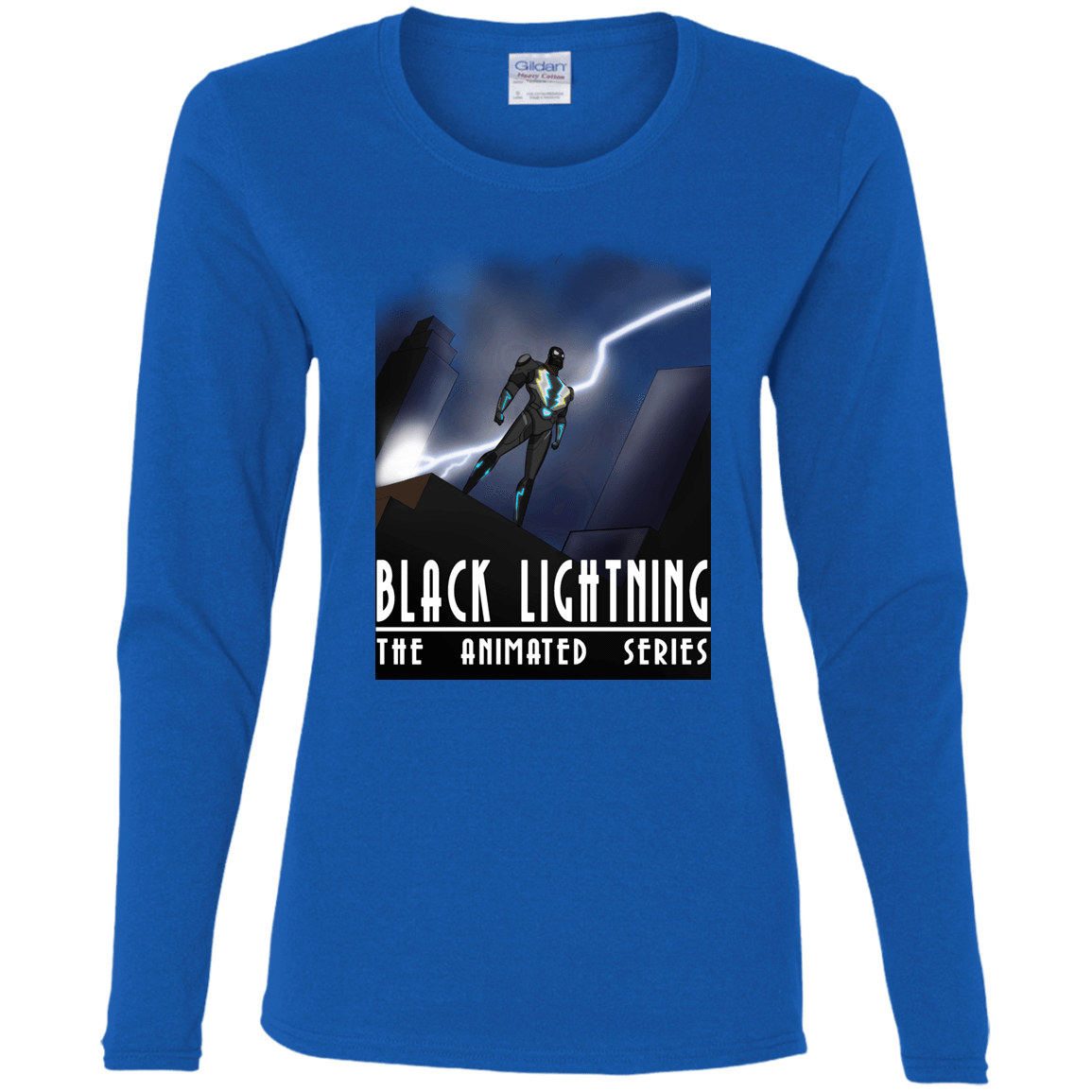 T-Shirts Royal / S Black Lightning Series Women's Long Sleeve T-Shirt