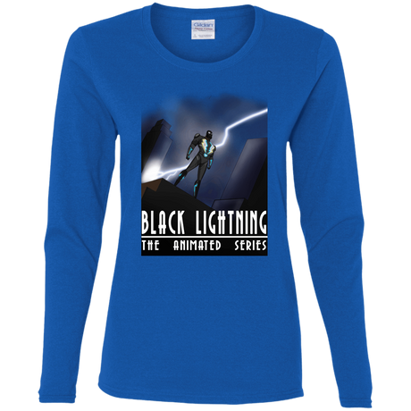 T-Shirts Royal / S Black Lightning Series Women's Long Sleeve T-Shirt