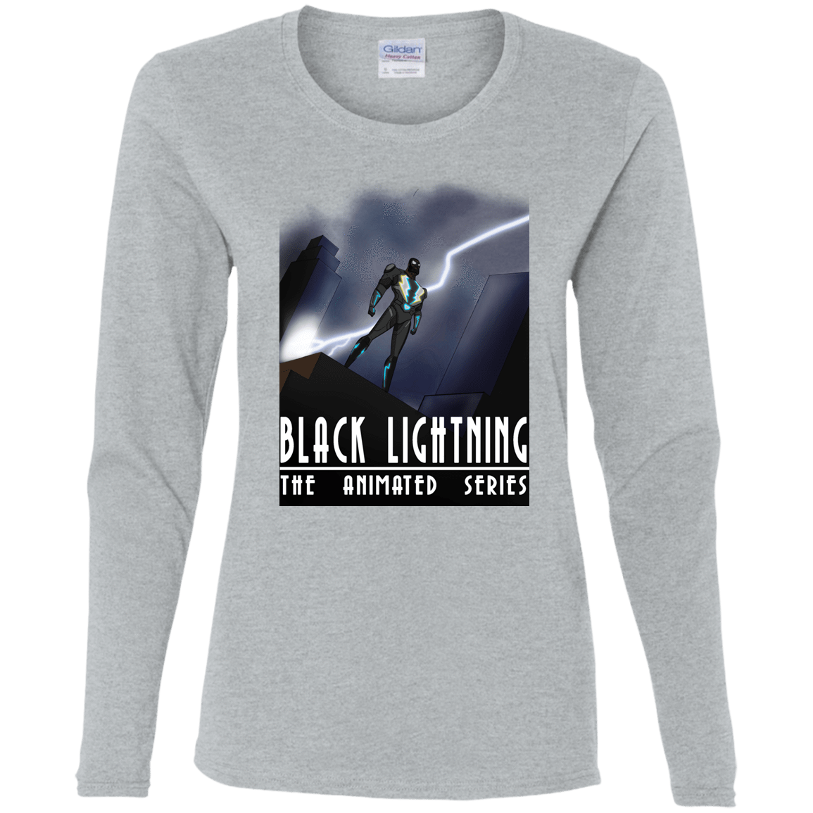 T-Shirts Sport Grey / S Black Lightning Series Women's Long Sleeve T-Shirt