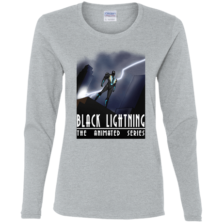 T-Shirts Sport Grey / S Black Lightning Series Women's Long Sleeve T-Shirt