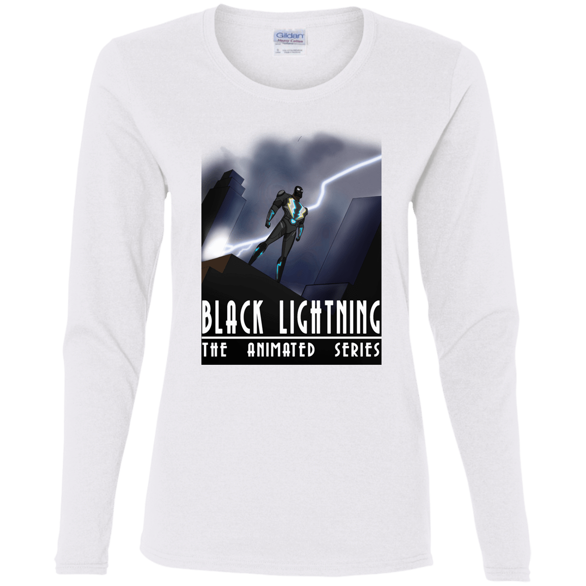 T-Shirts White / S Black Lightning Series Women's Long Sleeve T-Shirt