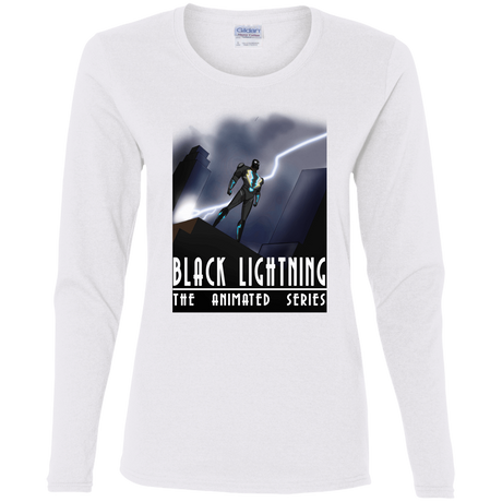 T-Shirts White / S Black Lightning Series Women's Long Sleeve T-Shirt