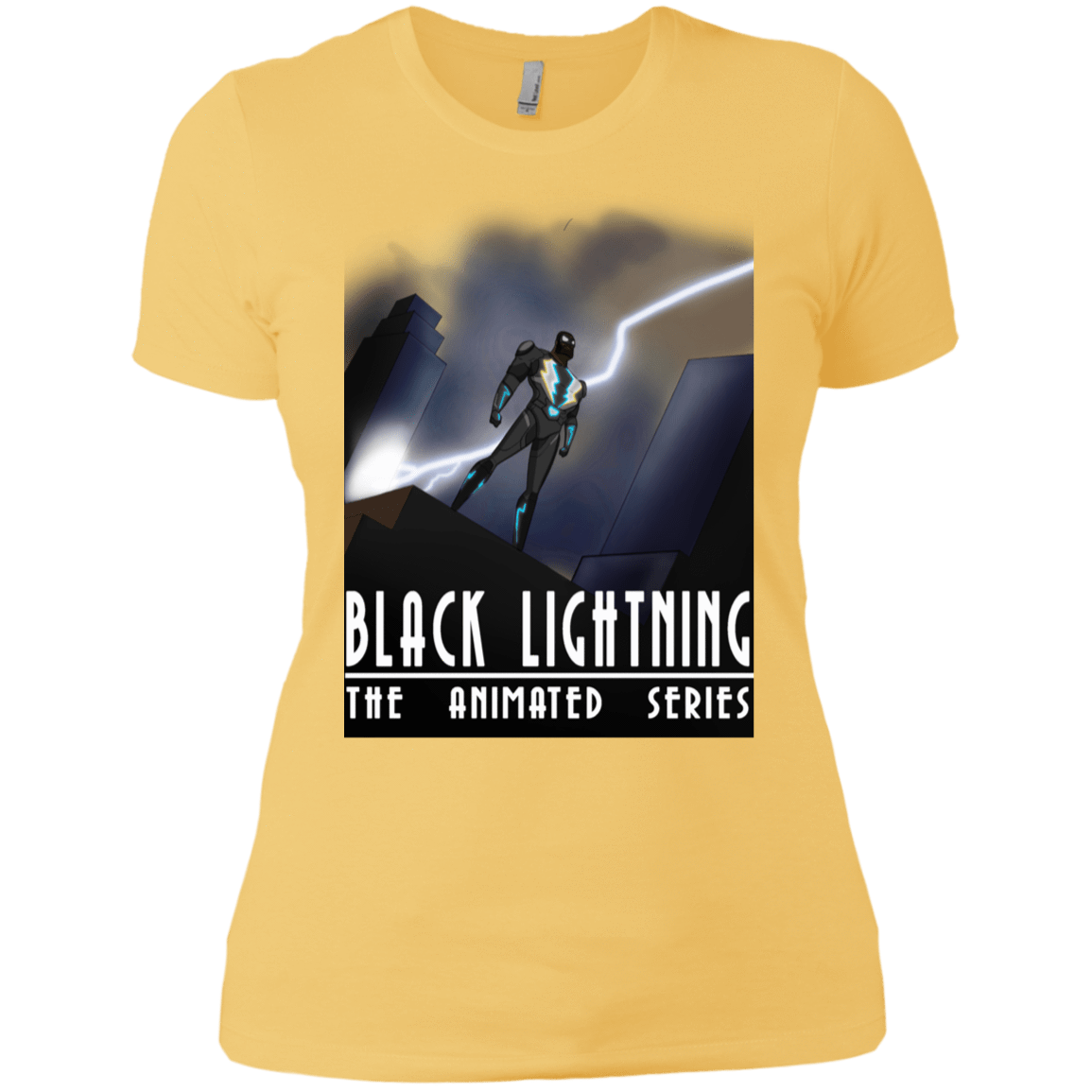 T-Shirts Banana Cream/ / X-Small Black Lightning Series Women's Premium T-Shirt