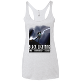 T-Shirts Heather White / X-Small Black Lightning Series Women's Triblend Racerback Tank