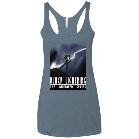 T-Shirts Indigo / X-Small Black Lightning Series Women's Triblend Racerback Tank