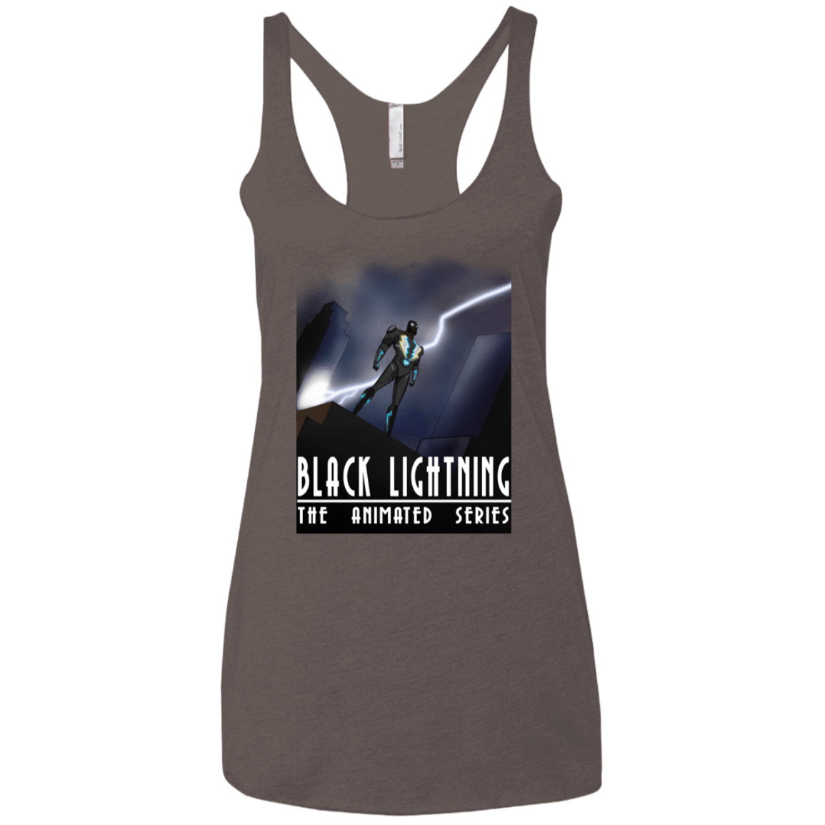 T-Shirts Macchiato / X-Small Black Lightning Series Women's Triblend Racerback Tank