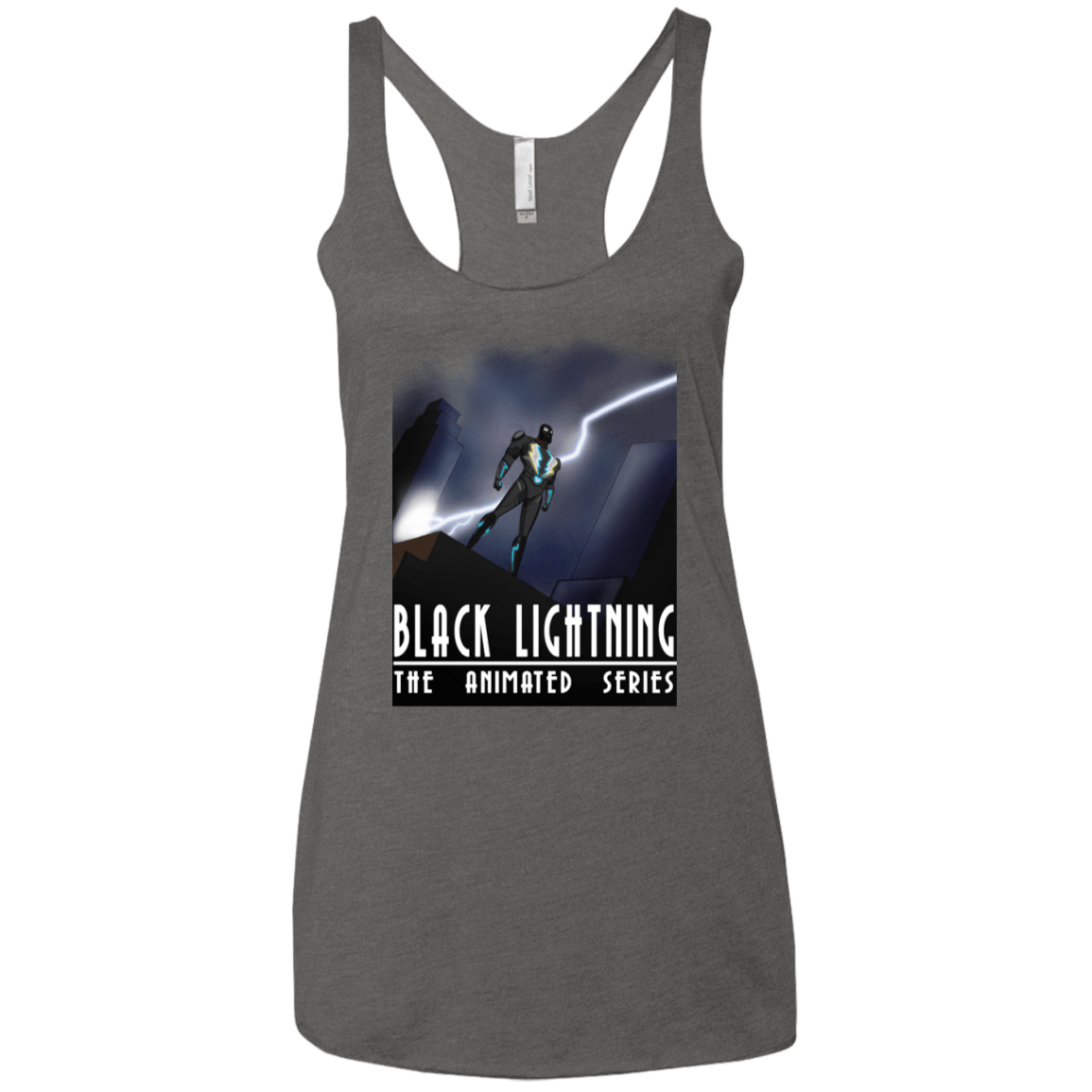 T-Shirts Premium Heather / X-Small Black Lightning Series Women's Triblend Racerback Tank