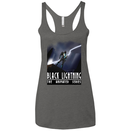 T-Shirts Premium Heather / X-Small Black Lightning Series Women's Triblend Racerback Tank