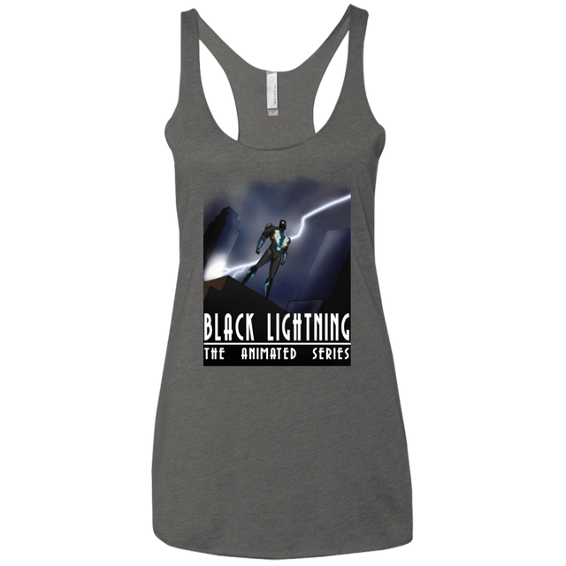 T-Shirts Premium Heather / X-Small Black Lightning Series Women's Triblend Racerback Tank