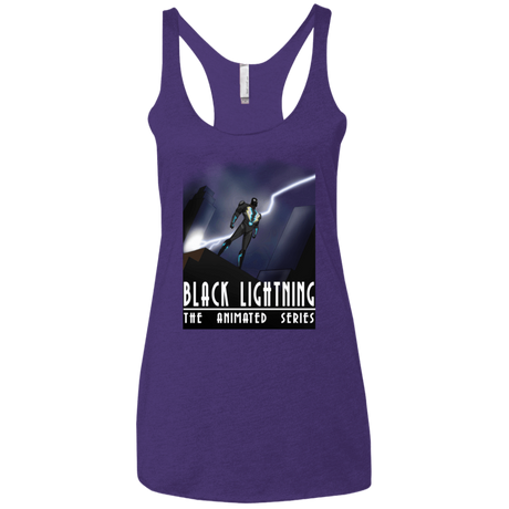 T-Shirts Purple Rush / X-Small Black Lightning Series Women's Triblend Racerback Tank