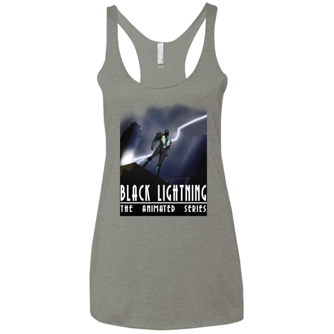 T-Shirts Venetian Grey / X-Small Black Lightning Series Women's Triblend Racerback Tank