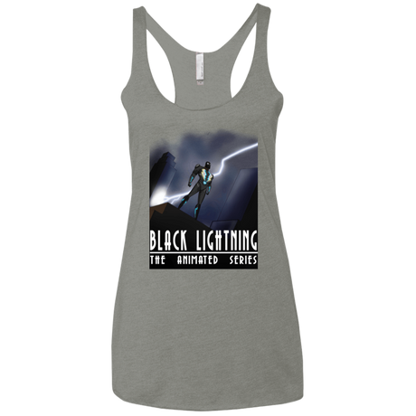 T-Shirts Venetian Grey / X-Small Black Lightning Series Women's Triblend Racerback Tank