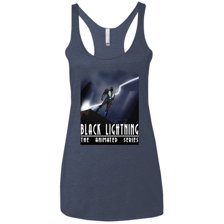 T-Shirts Vintage Navy / X-Small Black Lightning Series Women's Triblend Racerback Tank