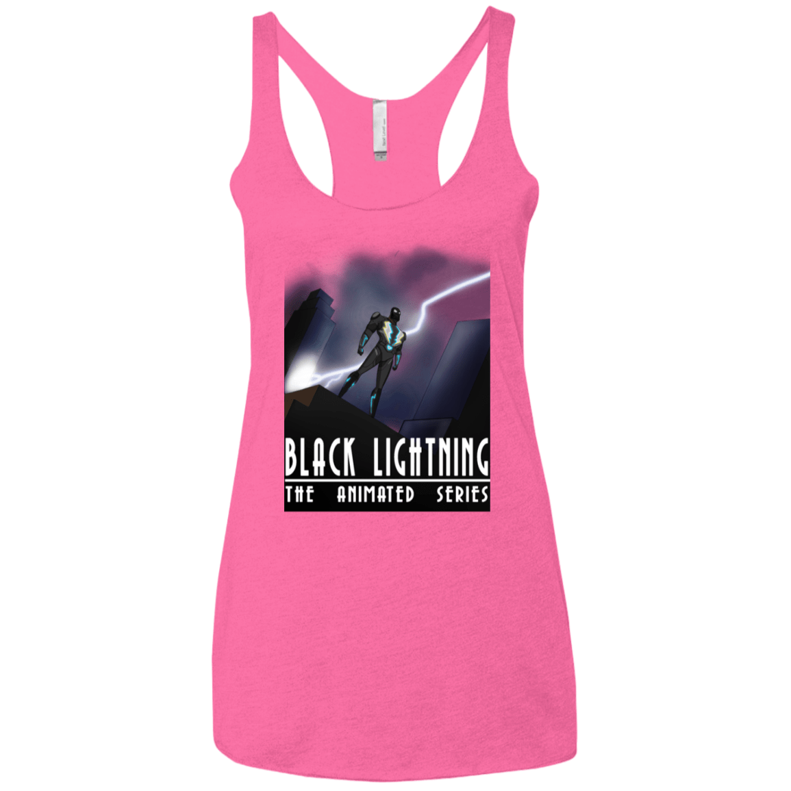 T-Shirts Vintage Pink / X-Small Black Lightning Series Women's Triblend Racerback Tank