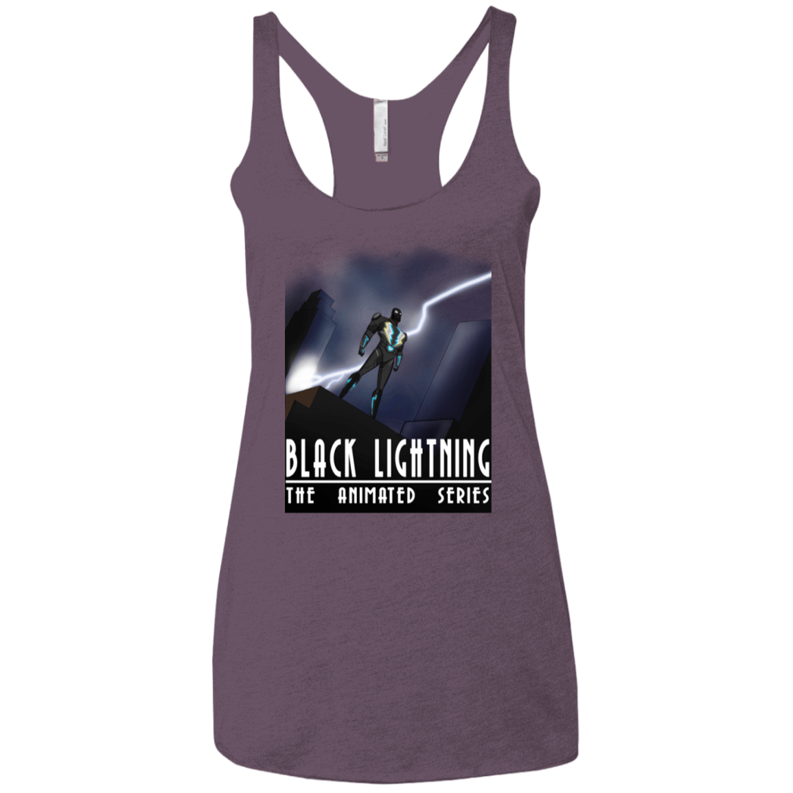 T-Shirts Vintage Purple / X-Small Black Lightning Series Women's Triblend Racerback Tank
