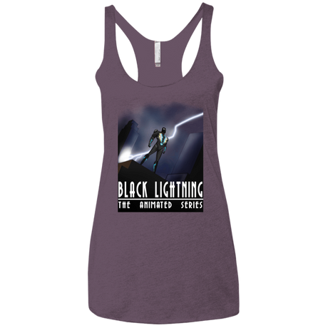 T-Shirts Vintage Purple / X-Small Black Lightning Series Women's Triblend Racerback Tank
