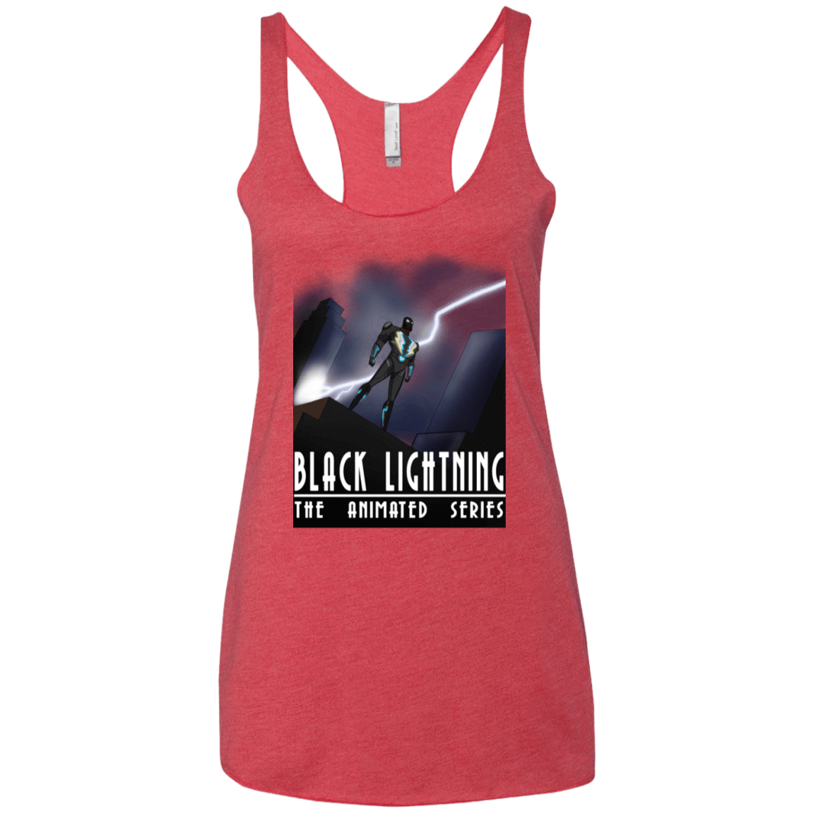 T-Shirts Vintage Red / X-Small Black Lightning Series Women's Triblend Racerback Tank