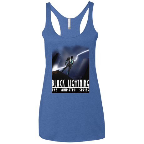 T-Shirts Vintage Royal / X-Small Black Lightning Series Women's Triblend Racerback Tank
