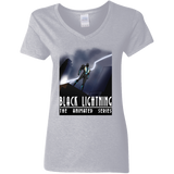 T-Shirts Sport Grey / S Black Lightning Series Women's V-Neck T-Shirt