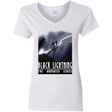 T-Shirts White / S Black Lightning Series Women's V-Neck T-Shirt