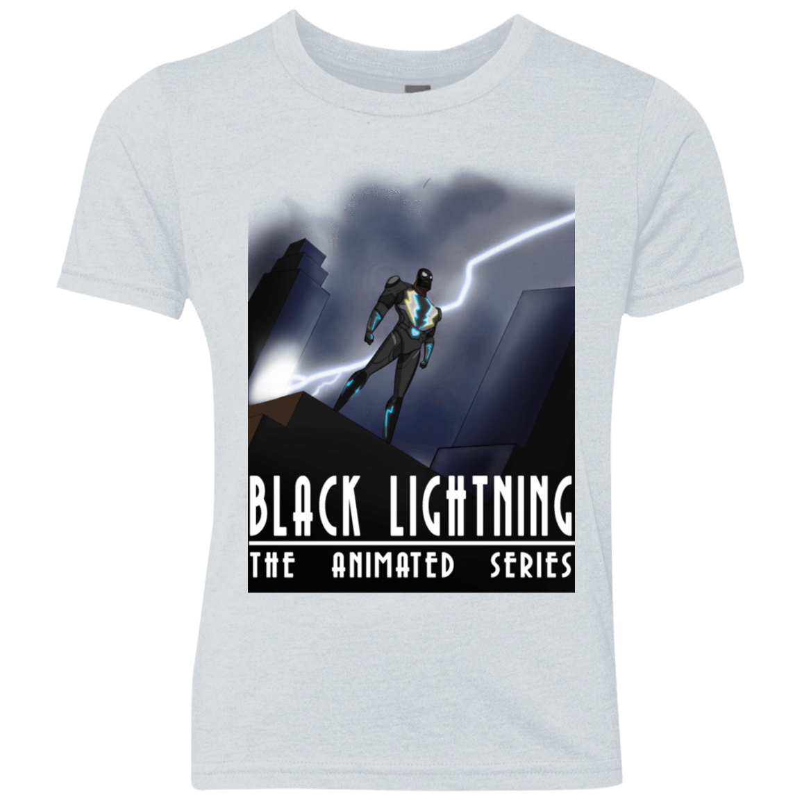 T-Shirts Heather White / YXS Black Lightning Series Youth Triblend T-Shirt