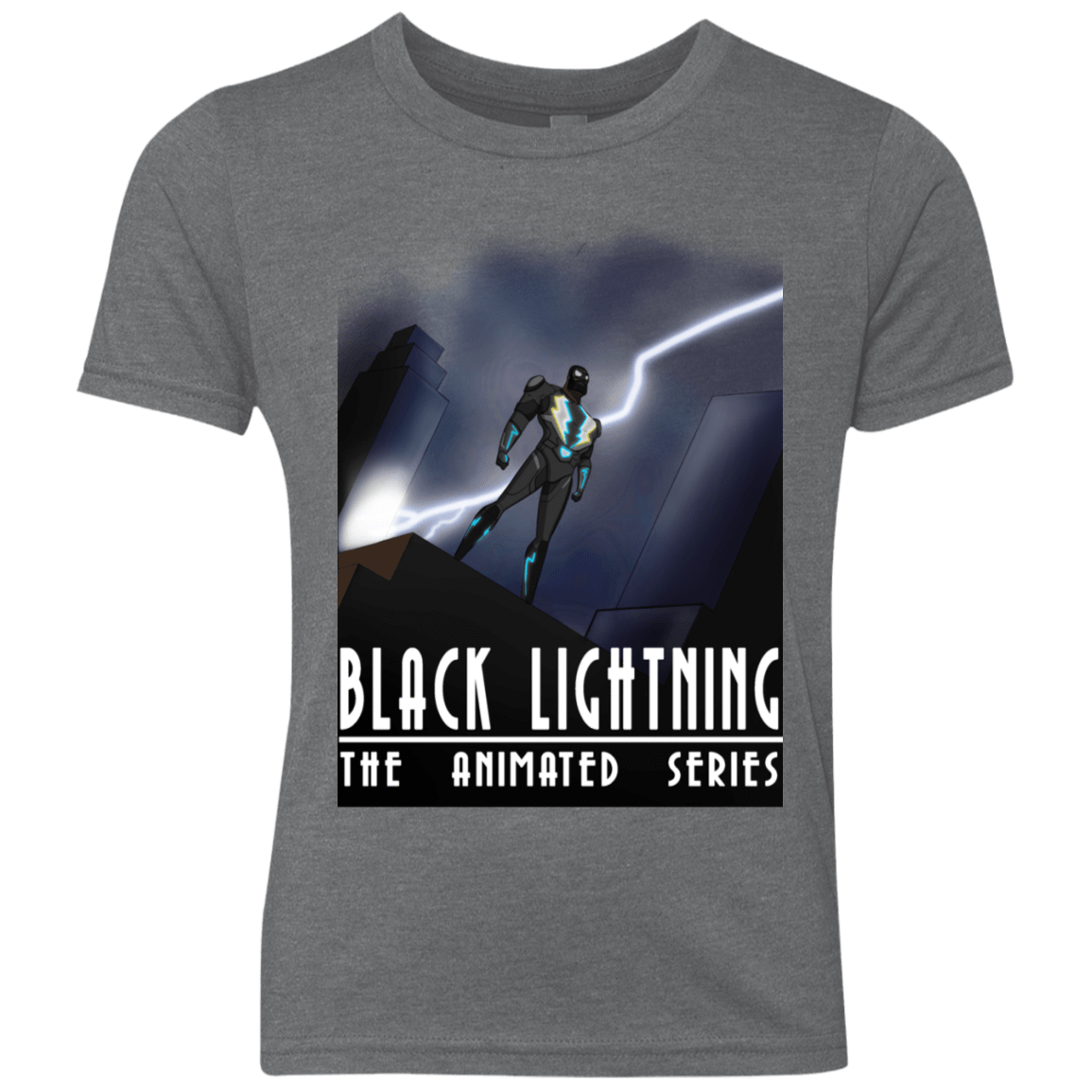 T-Shirts Premium Heather / YXS Black Lightning Series Youth Triblend T-Shirt