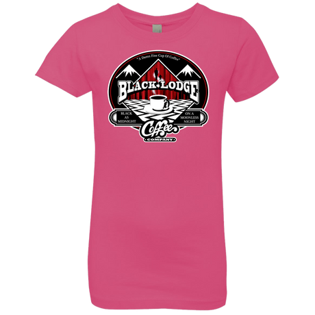T-Shirts Hot Pink / YXS Black Lodge Coffee Company Girls Premium T-Shirt