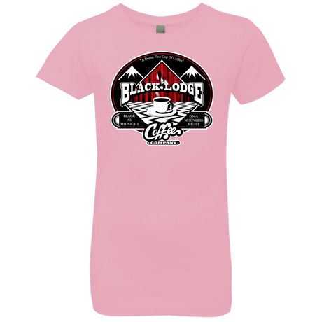 T-Shirts Light Pink / YXS Black Lodge Coffee Company Girls Premium T-Shirt