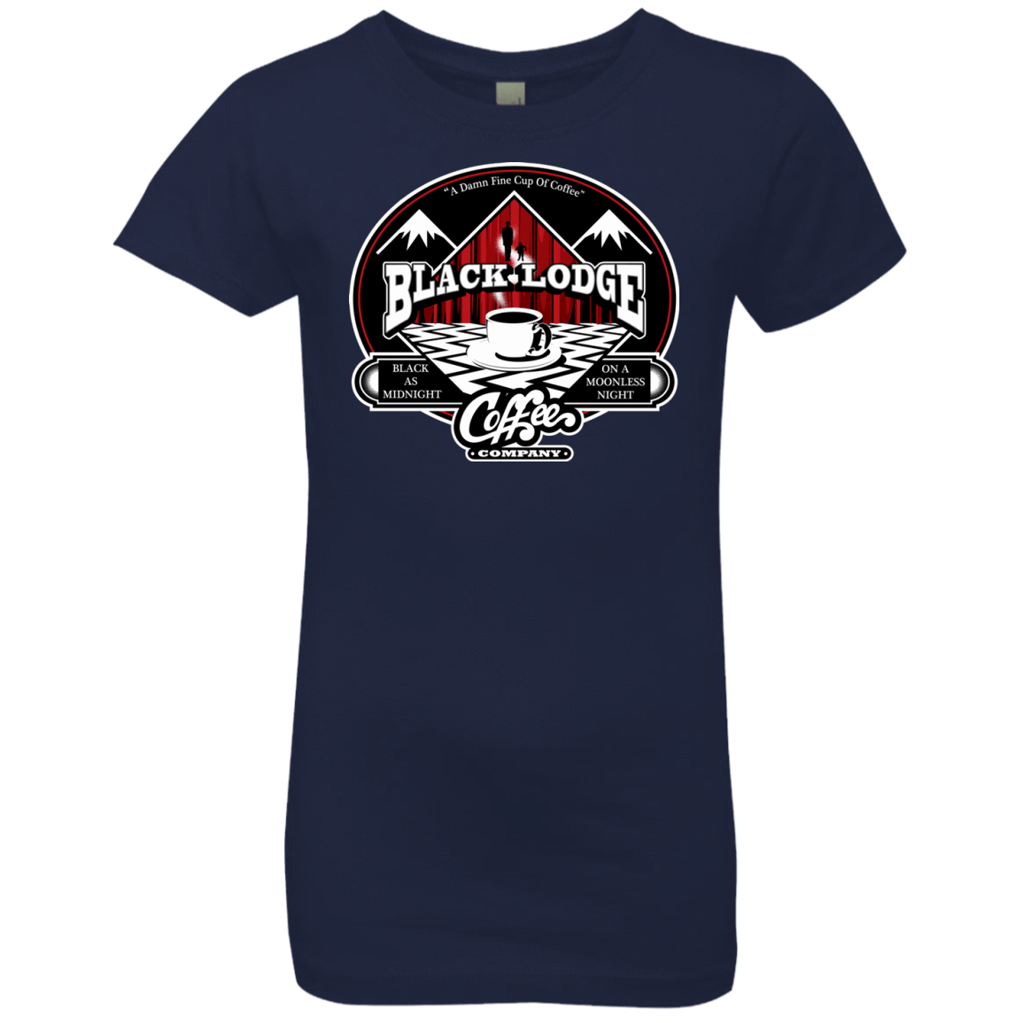 T-Shirts Midnight Navy / YXS Black Lodge Coffee Company Girls Premium T-Shirt