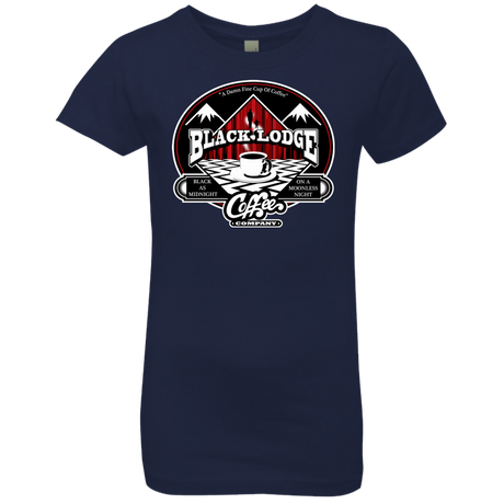 T-Shirts Midnight Navy / YXS Black Lodge Coffee Company Girls Premium T-Shirt