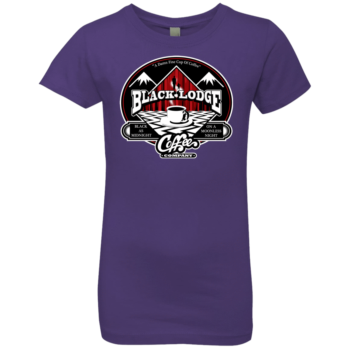 T-Shirts Purple Rush / YXS Black Lodge Coffee Company Girls Premium T-Shirt