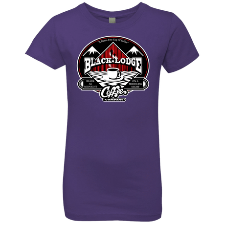 T-Shirts Purple Rush / YXS Black Lodge Coffee Company Girls Premium T-Shirt