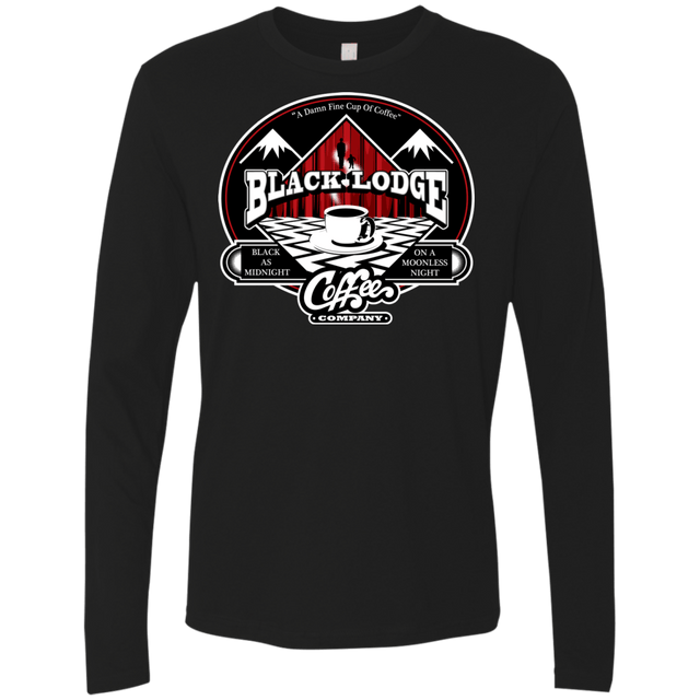T-Shirts Black / Small Black Lodge Coffee Company Men's Premium Long Sleeve