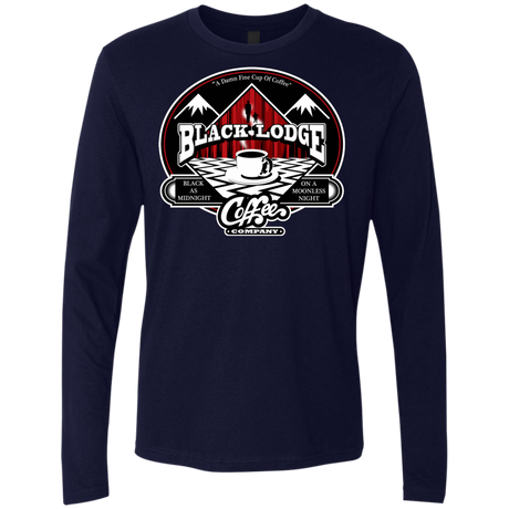 T-Shirts Midnight Navy / Small Black Lodge Coffee Company Men's Premium Long Sleeve