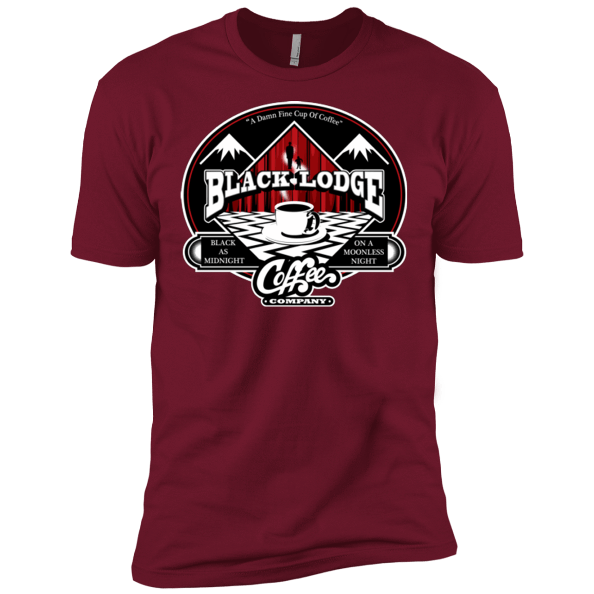 T-Shirts Cardinal / X-Small Black Lodge Coffee Company Men's Premium T-Shirt