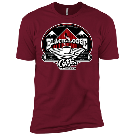 T-Shirts Cardinal / X-Small Black Lodge Coffee Company Men's Premium T-Shirt