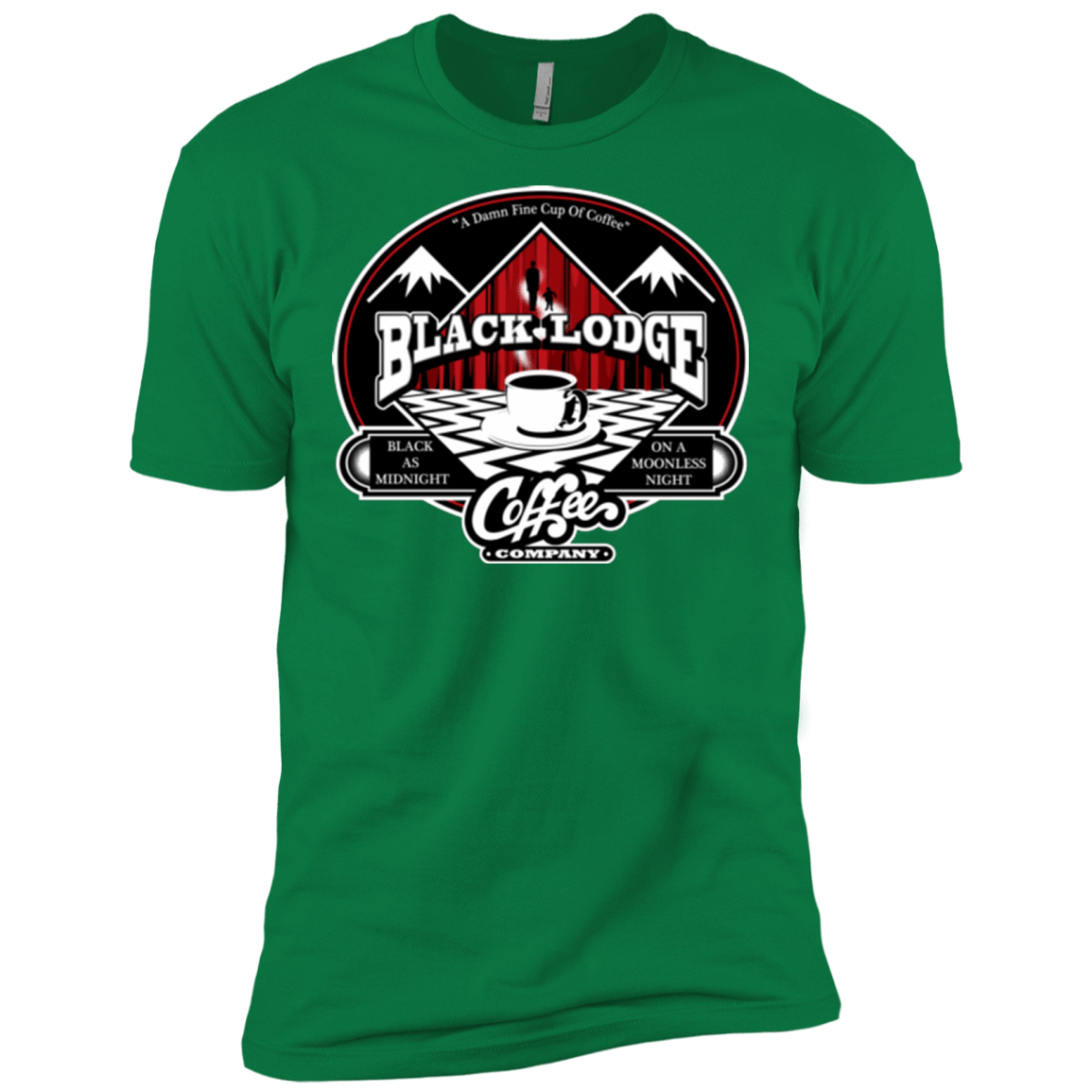 T-Shirts Kelly Green / X-Small Black Lodge Coffee Company Men's Premium T-Shirt