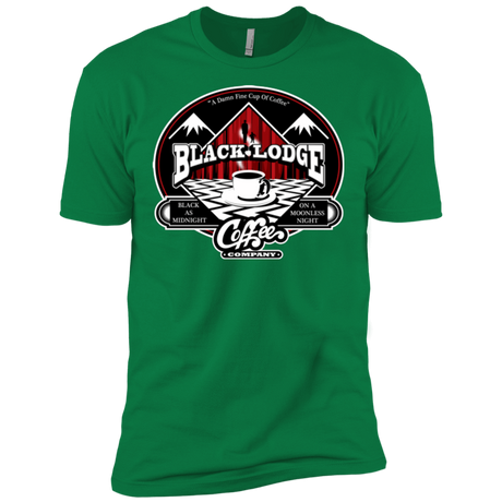 T-Shirts Kelly Green / X-Small Black Lodge Coffee Company Men's Premium T-Shirt