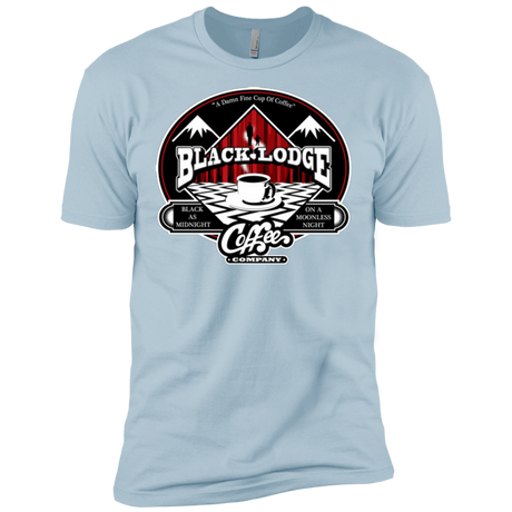 T-Shirts Light Blue / X-Small Black Lodge Coffee Company Men's Premium T-Shirt