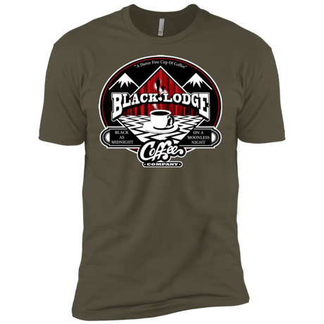 T-Shirts Military Green / X-Small Black Lodge Coffee Company Men's Premium T-Shirt