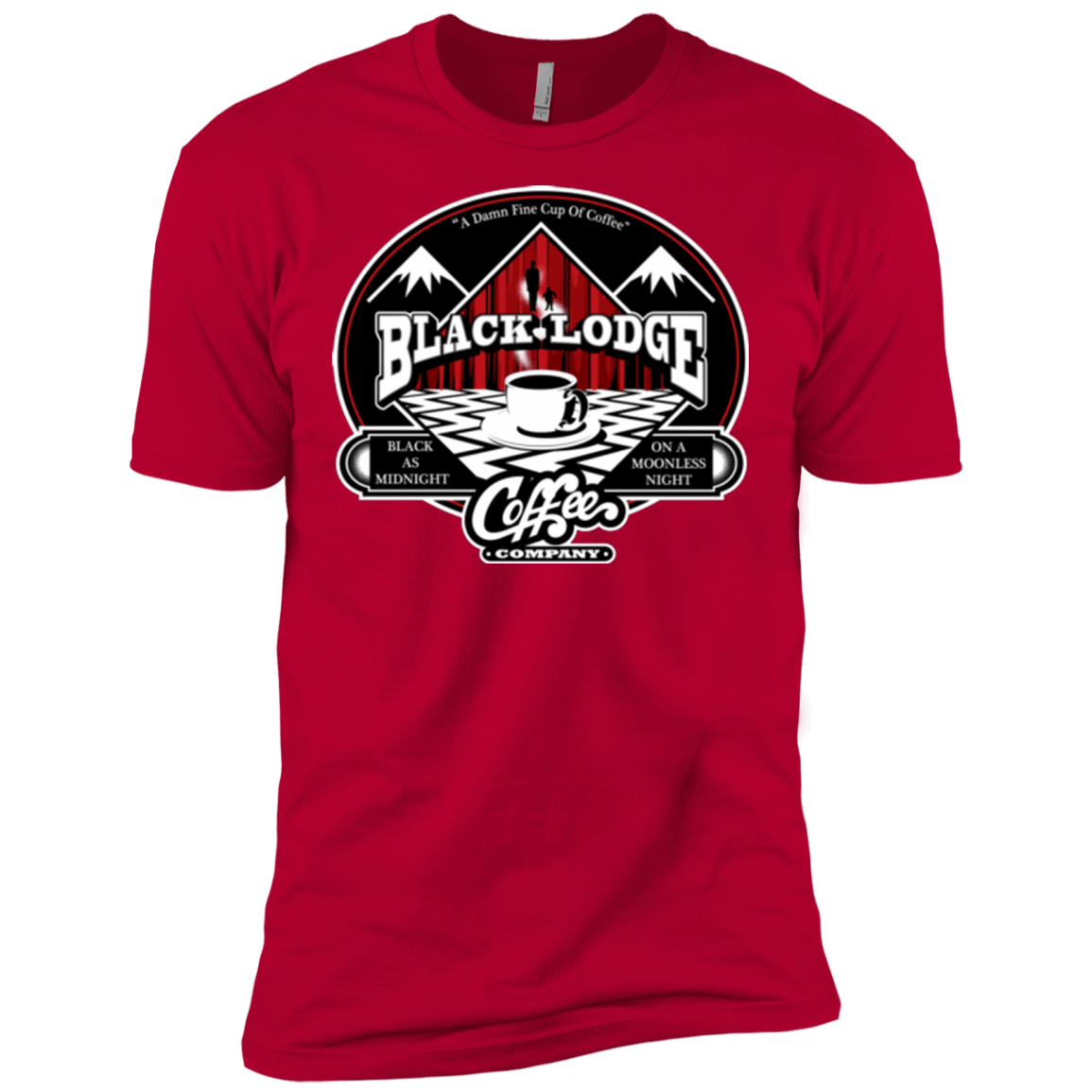 T-Shirts Red / X-Small Black Lodge Coffee Company Men's Premium T-Shirt