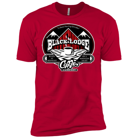 T-Shirts Red / X-Small Black Lodge Coffee Company Men's Premium T-Shirt