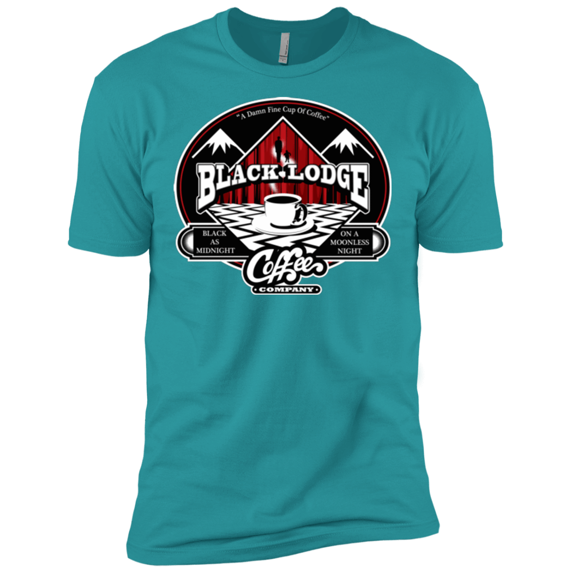 T-Shirts Tahiti Blue / X-Small Black Lodge Coffee Company Men's Premium T-Shirt